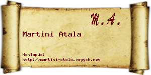 Martini Atala névjegykártya